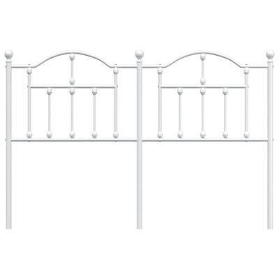 vidaXL Metal Headboard White 150 cm