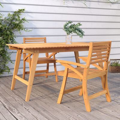 vidaXL Garden Chairs 2 pcs 58x58x87 cm Solid Wood Acacia