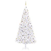 vidaXL Artificial Pre-lit Christmas Tree with Ball Set LEDs 300 cm White