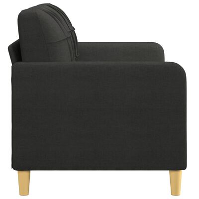 vidaXL 2-Seater Sofa Black 140 cm Fabric