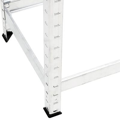 vidaXL 2-Layer Tire Rack 4 pcs Silver 110x40x110 cm Steel