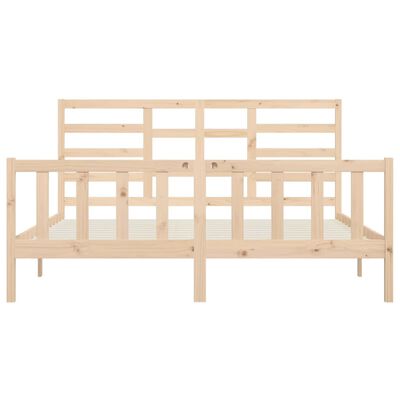 vidaXL Bed Frame without Mattress 180x200 cm Super King Solid Wood