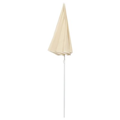 vidaXL Garden Parasol with Steel Pole Sand 180 cm