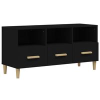 vidaXL TV Cabinet Black 102x36x50 cm Engineered Wood