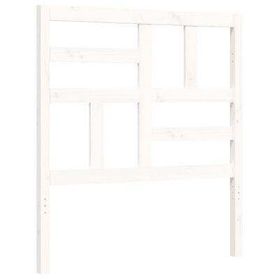 vidaXL Bed Frame without Mattress White Single Solid Wood