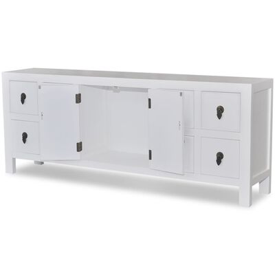 vidaXL Wooden Sideboard Asian Style with 8 Drawers and 2 Doors