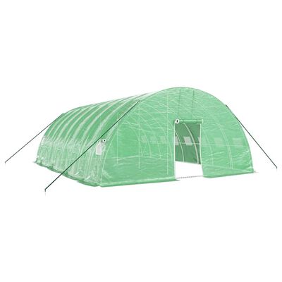 vidaXL Greenhouse with Steel Frame Green 48 m² 8x6x2.85 m