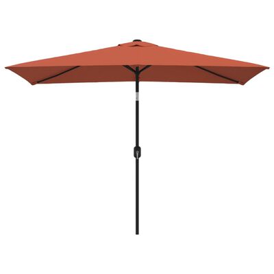 vidaXL Garden Parasol with Metal Pole 300x200 cm Terracotta