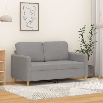 vidaXL 2-Seater Sofa Light Grey 120 cm Fabric