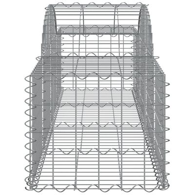 vidaXL Arched Gabion Baskets 20 pcs 200x50x40/60 cm Galvanised Iron