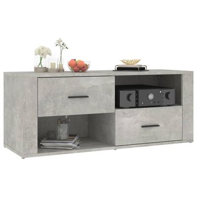 vidaXL TV Cabinet Concrete Grey 100x35x40 cm Engineered Wood