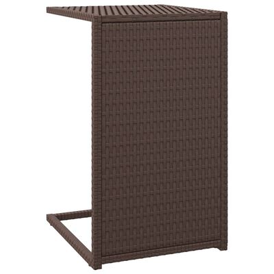 vidaXL C Table Brown 40x35x60 cm Poly Rattan