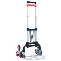 vidaXL Foldable Stair Transport Trolley 70 kg Aluminium Sliver