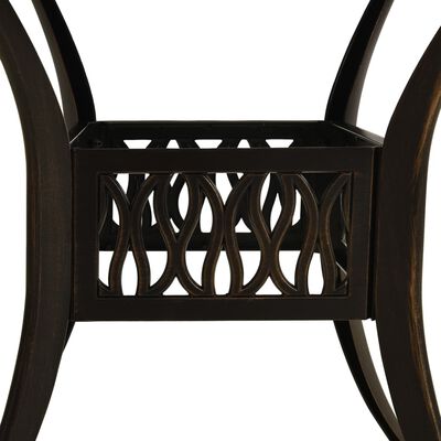 vidaXL 3 Piece Bistro Set Cast Aluminium Bronze