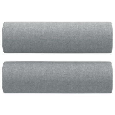 vidaXL 2 Piece Sofa Set with Pillows Light Grey Fabric