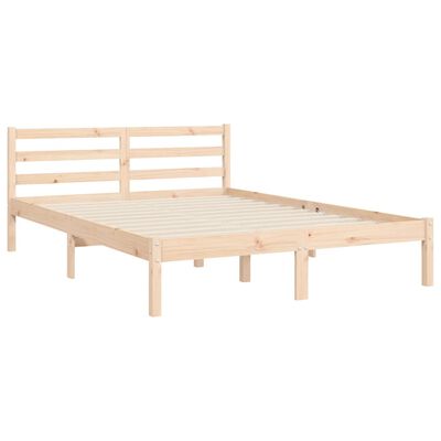 vidaXL Bed Frame without Mattress Double Solid Wood