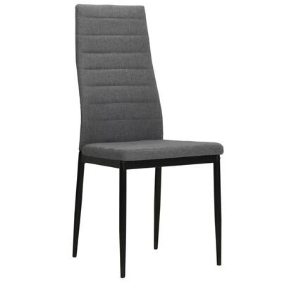 vidaXL Dining Chairs 4 pcs Light Grey Fabric