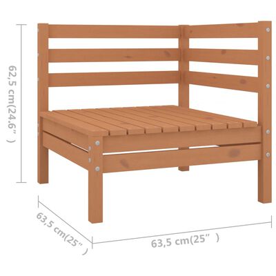 vidaXL 4 Piece Garden Lounge Set Solid Pinewood Honey Brown