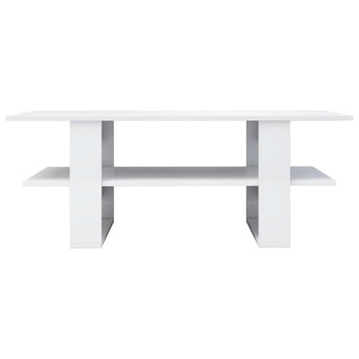 vidaXL Coffee Table High Gloss White 110x55x42 cm Engineered Wood