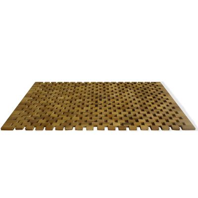 vidaXL Bath Mat Acacia Wood 80x50 cm Mosaic