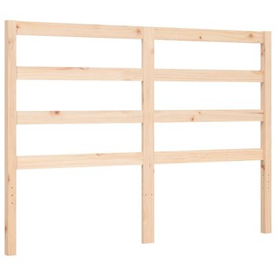 vidaXL Bed Frame with Headboard King Size Solid Wood