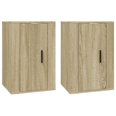 vidaXL Wall Mounted TV Cabinets 2 pcs Sonoma Oak 40x34.5x60 cm