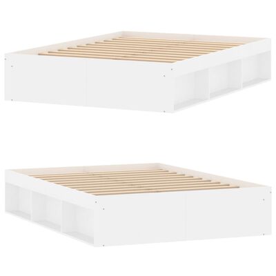 vidaXL Bed Frame without Mattress White 135x190 cm Double