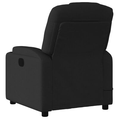 vidaXL Massage Recliner Chair Black Fabric