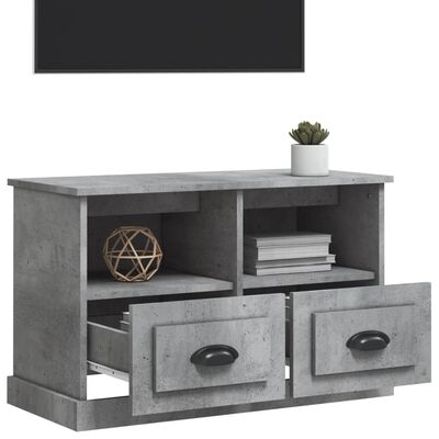 vidaXL TV Cabinet Concrete Grey 80x35x50 cm Engineered Wood