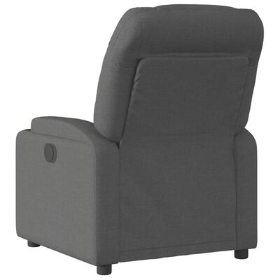 vidaXL Recliner Chair Dark Grey Fabric