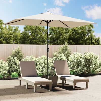 vidaXL Garden Parasol 200 x 300 cm Sand White Rectangular