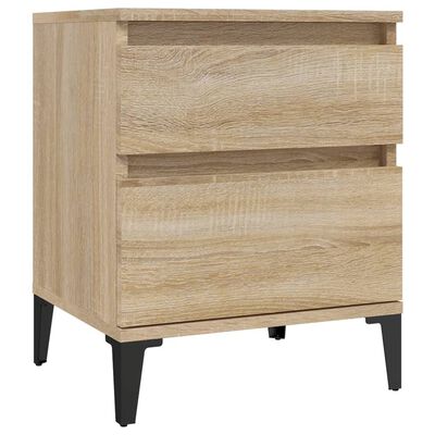 vidaXL Bedside Cabinets 2 pcs Sonoma Oak 40x35x50 cm