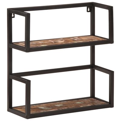 vidaXL Wall Shelf 55x20x55 cm Solid Wood Reclaimed and Iron