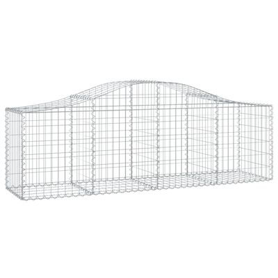 vidaXL Arched Gabion Baskets 30 pcs 200x50x60/80 cm Galvanised Iron