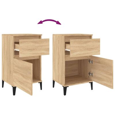 vidaXL Bedside Cabinets 2 pcs Sonoma Oak 40x35x70 cm