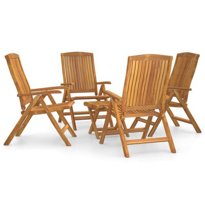 vidaXL 5 Piece Garden Lounge Set Solid Wood Teak