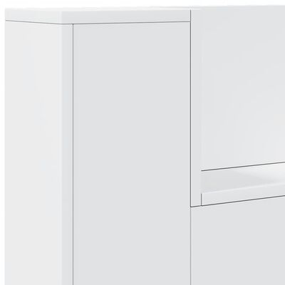 vidaXL Headboard Cabinet with LED White 120x16.5x103.5 cm