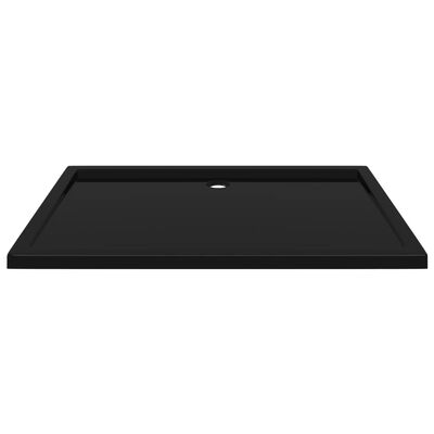 vidaXL Rectangular ABS Shower Base Tray Black 80x120 cm