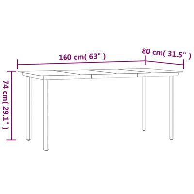 vidaXL 7 Piece Garden Dining Set with Cushions Poly Rattan and Steel