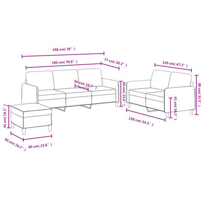 vidaXL 3 Piece Sofa Set Black Velvet