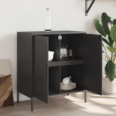 vidaXL Sideboard Black 68x39x79 cm Steel