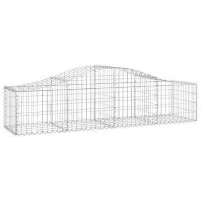 vidaXL Arched Gabion Baskets 5 pcs 200x50x40/60 cm Galvanised Iron