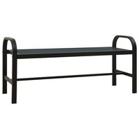 vidaXL Garden Bench 124.5 cm Steel and WPC Black