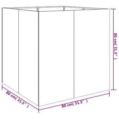 vidaXL Planter 80x80x80 cm Corten Steel