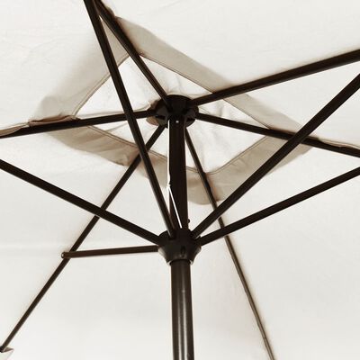 vidaXL Garden Parasol 200 x 300 cm Sand White Rectangular