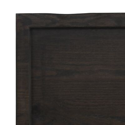 vidaXL Table Top Dark Brown 60x50x(2-4) cm Treated Solid Wood Live Edge