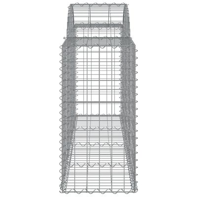 vidaXL Arched Gabion Baskets 11 pcs 200x50x80/100 cm Galvanised Iron