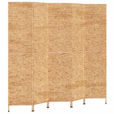 vidaXL Room Divider 5-Panel 205x180 cm Water Hyacinth