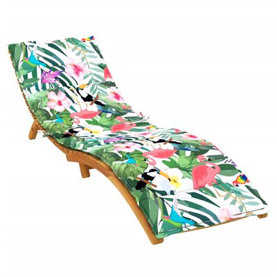 vidaXL Sun Lounger Cushion Multicolour Oxford Fabric