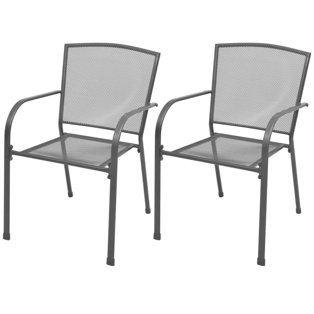 metal grey garden chairs